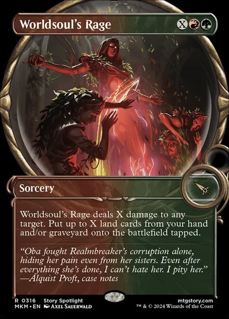 Worldsoul's Rage, Magic card MKM 316 — Murders at Karlov Manor set