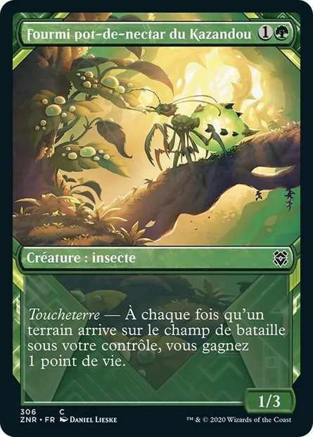 Fourmi pot-de-nectar du Kazandou, carte Magic ZNR 306 — extension Renaissance de Zendikar
