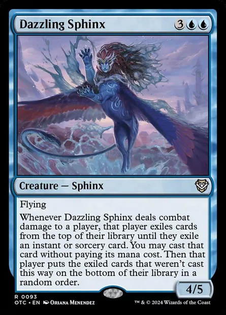 Dazzling Sphinx, Magic card OTC 93 — Outlaws of Thunder Junction Commander set