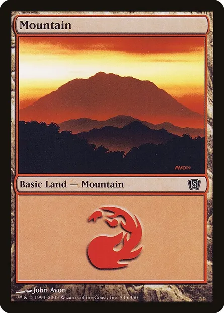 Montagne, carte Magic 8ED 345★ — extension Huitième Edition