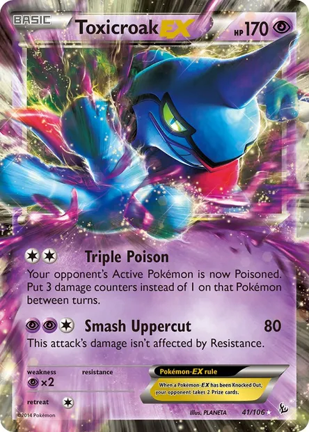Toxicroak EX, Pokémon card FLF 41 — Flashfire set