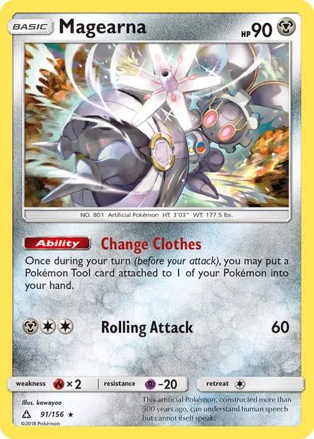 Magearna, Pokémon card UPR 91 — Ultra Prism set