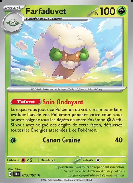 Farfaduvet, carte Pokémon TEF 015 — extension Forces Temporelles