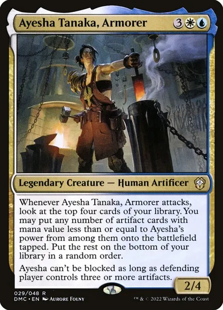 Ayesha Tanaka, Armorer, Magic card DMC 29 — Dominaria United Commander set