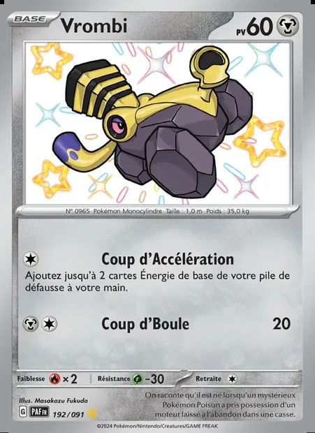 Vrombi, carte Pokémon PAF 192 — extension Destinées de Paldea