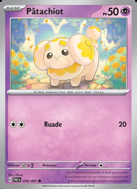 Pâtachiot, carte Pokémon PAF 038 — extension Destinées de Paldea