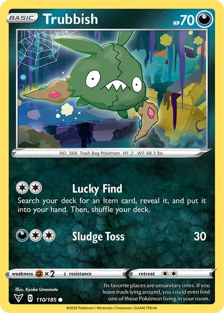 Trubbish, Pokémon card VIV 110 — Vivid Voltage set