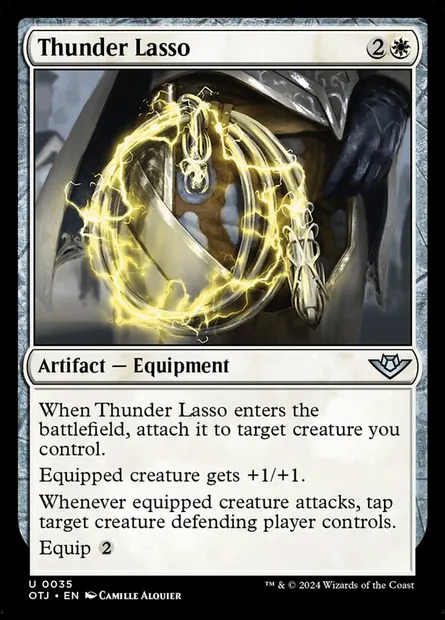 Thunder Lasso, Magic card OTJ 35 — Outlaws of Thunder Junction set