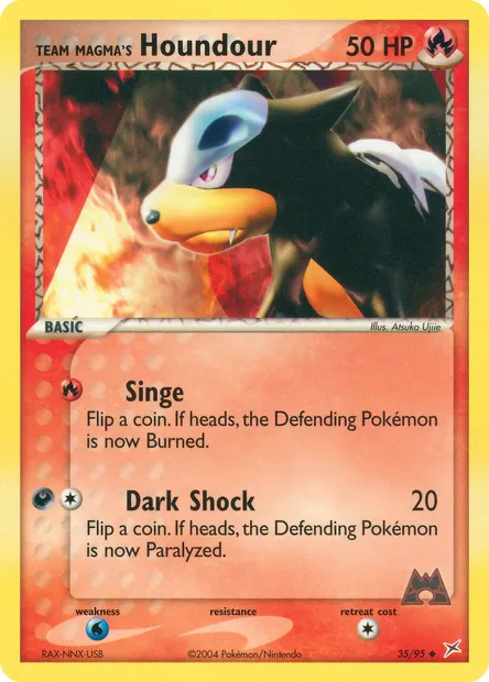 Team Magma's Houndour, Pokémon card MA 35 — Team Magma vs Team Aqua set