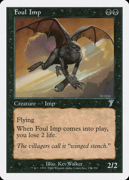 Foul Imp, Magic card 7ED 136 — Seventh Edition set
