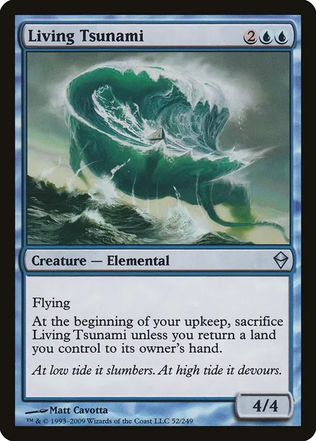 Living Tsunami, Magic card ZEN 52 — Zendikar set