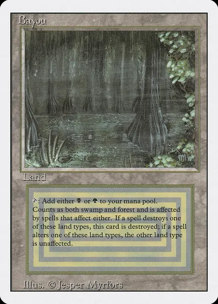 Bayou, Magic card 3ED 283 — Revised Edition set