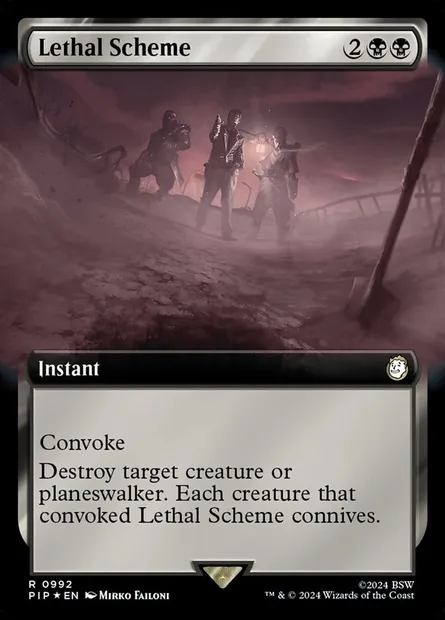 Lethal Scheme, Magic card PIP 992 — Fallout set