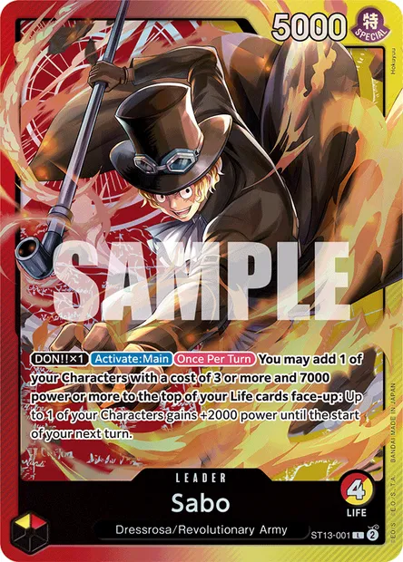 Sabo, carte One Piece ST13-001 — extension The Three Brothers