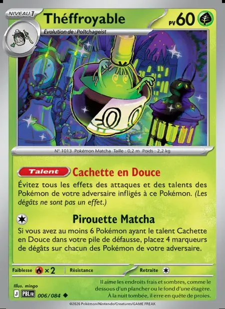 Théffroyable, carte Pokémon PBL 006 — extension Nuit Noire