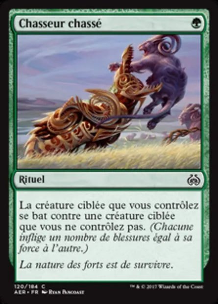 Chasseur chassé, carte Magic AER 120 — extension La révolte éthérique