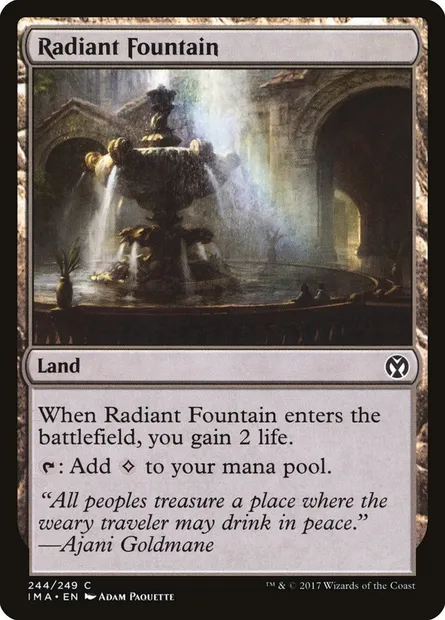 Radiant Fountain, Magic card IMA 244 — Iconic Masters set