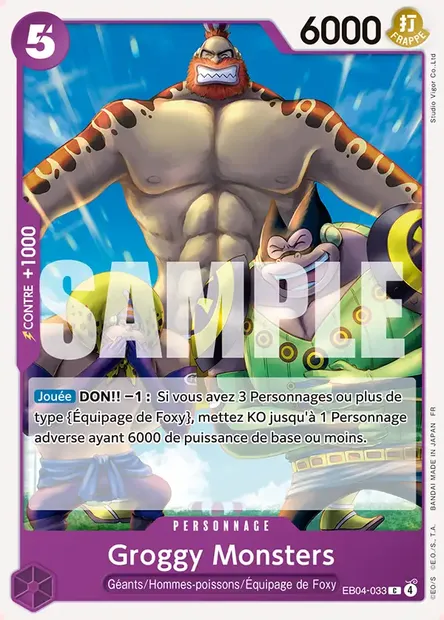 Groggy Monsters, carte One Piece EB04-033 — extension EGGHEAD CRISIS