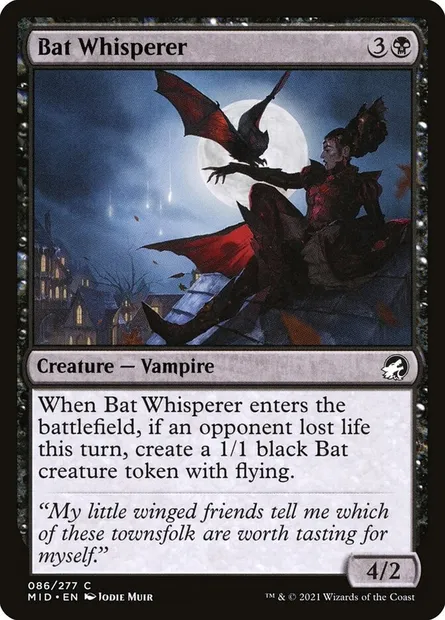 Bat Whisperer, Magic card MID 86 — Innistrad: Midnight Hunt set