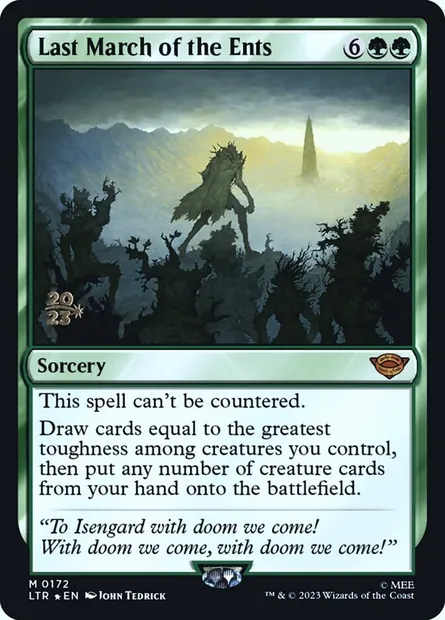 Last March of the Ents, Magic card PLTR 172s — Tales of Middle-earth Promos set