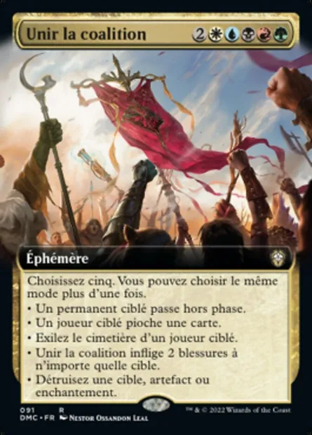 Unir la coalition, carte Magic DMC 91 — extension Dominaria United Commander