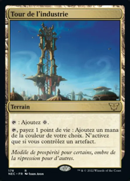 Tour de l'industrie, carte Magic NEC 178 — extension Neon Dynasty Commander