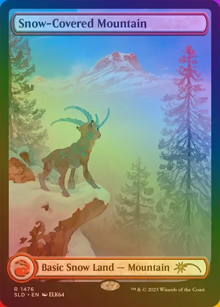 Snow-Covered Mountain, Magic card SLD 1476★ — Secret Lair Drop set