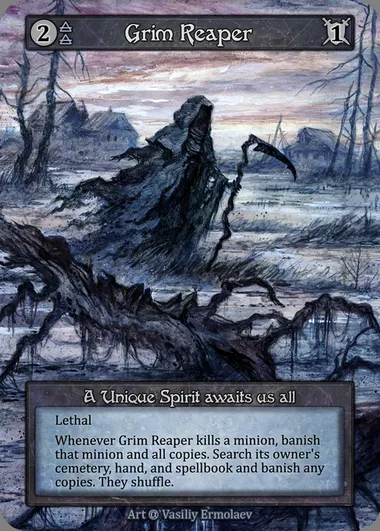 Grim Reaper, carte Sorcery ALP 075 — extension Alpha