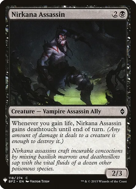 Nirkana Assassin, Magic card PLST BFZ-118 — The List set