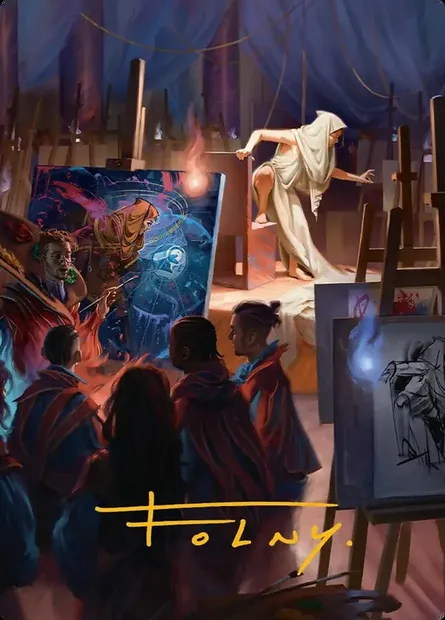 Archaeomancer // Archaeomancer, Magic card ASOS 41 — Secrets of Strixhaven Art Series set