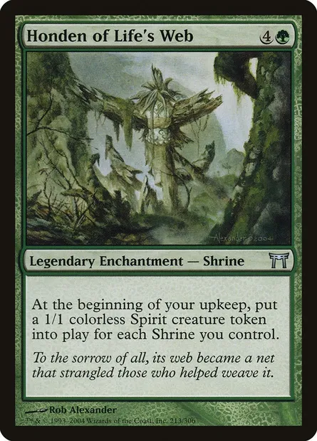 Honden of Life's Web, Magic card CHK 213 — Champions of Kamigawa set