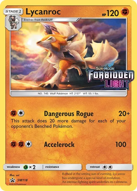 Lycanroc, Pokémon card SM 118 — SM Black Star Promos set