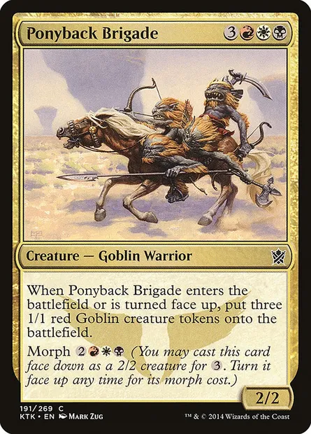 Ponyback Brigade, Magic card KTK 191 — Khans of Tarkir set