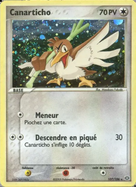 Canarticho, carte Pokémon EM 107 — extension EX Émeraude