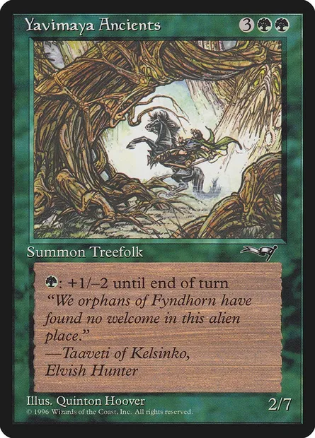 Yavimaya Ancients, Magic card ALL 104b — Alliances set