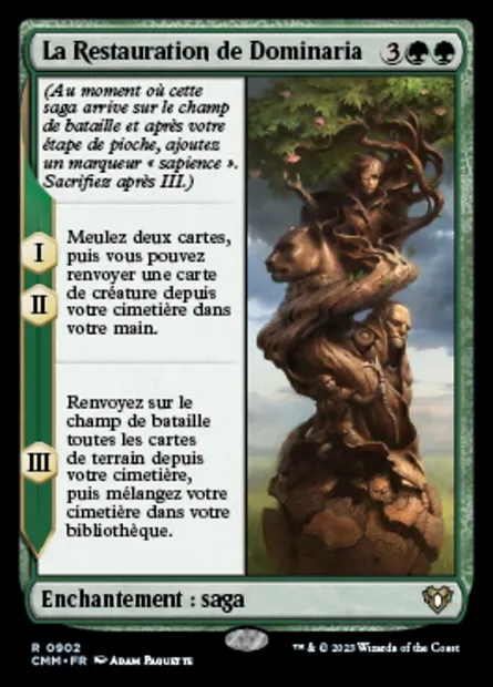La Restauration de Dominaria, carte Magic CMM 902 — extension Commander Masters