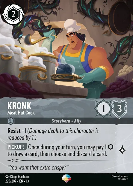 Kronk - Meat Hut Cook, Disney Lorcana card CH13-223 — Attack of the Vine! set