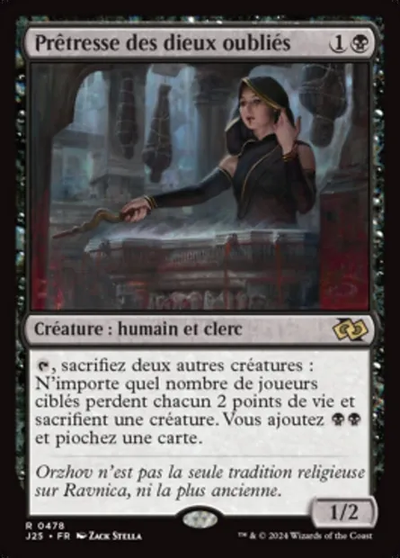 Prêtresse des dieux oubliés, carte Magic J25 478 — extension Foundations Jumpstart