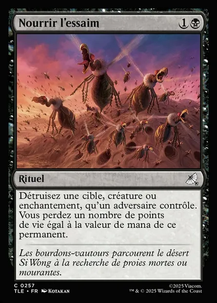 Nourrir l'essaim, carte Magic TLE 257 — extension Avatar: The Last Airbender Eternal