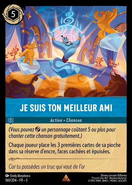 Je suis ton meilleur ami, carte Disney Lorcana CH3-160 — extension Les Terres d'Encres