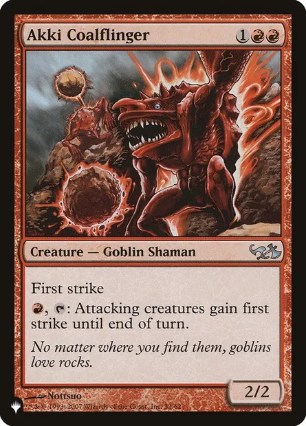 Akki Coalflinger, Magic card PLST DD1-33 — The List set