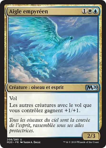 Aigle empyréen, carte Magic M20 208 — extension Core Set 2020