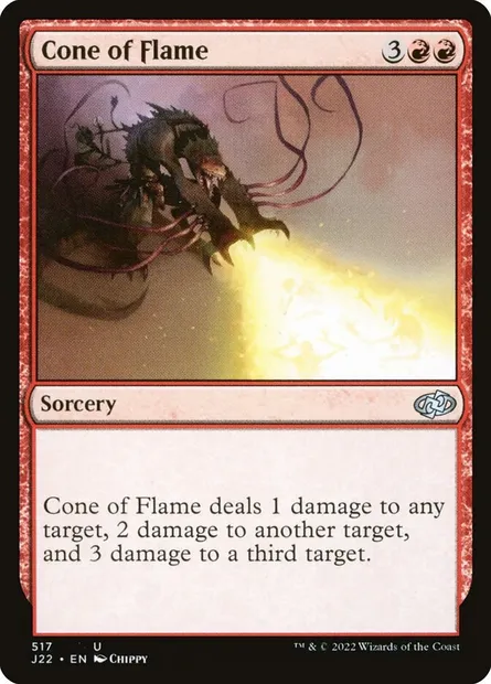 Cone of Flame, Magic card J22 517 — Jumpstart 2022 set