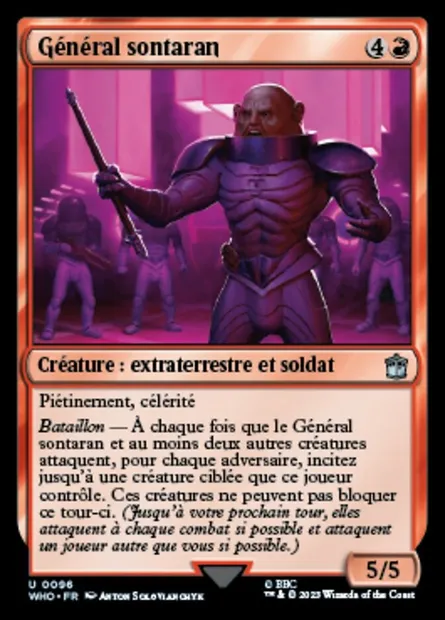 Général sontaran, carte Magic WHO 96 — extension Doctor Who