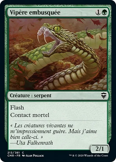 Vipère embusquée, carte Magic CMR 213 — extension Commander Legends
