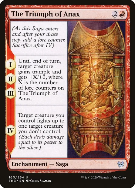 The Triumph of Anax, Magic card THB 160 — Theros Beyond Death set