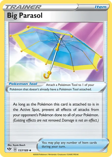 Big Parasol, Pokémon card DAA 157 — Darkness Ablaze set