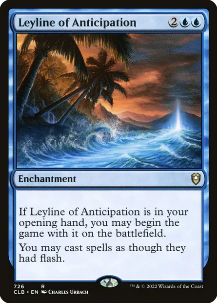 Leyline of Anticipation, Magic card CLB 726 — Commander Legends: Battle for Baldur's Gate set