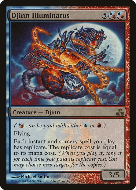 Illuminatus djinn, carte Magic PGPT 142★ — extension Guildpact Promos