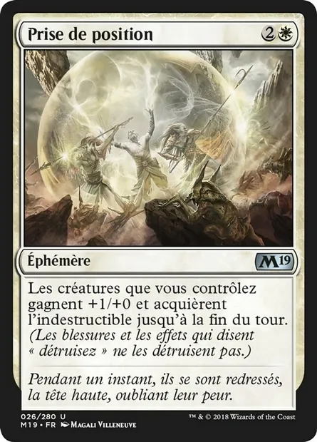 Prise de position, carte Magic M19 26 — extension Core Set 2019